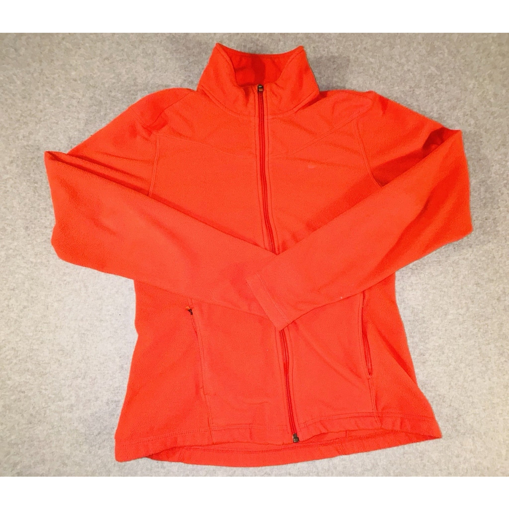 Nike Therma Fit Womens M Red Full Zip Fleece Jacket Running Athletic